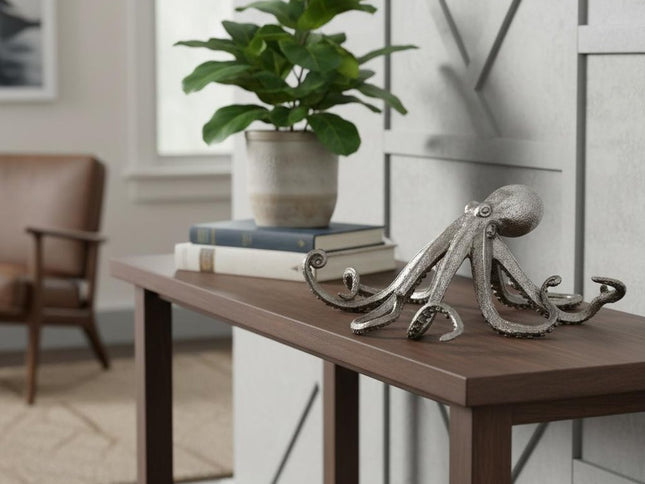 Petite Silver Resin Octopus Sculpture