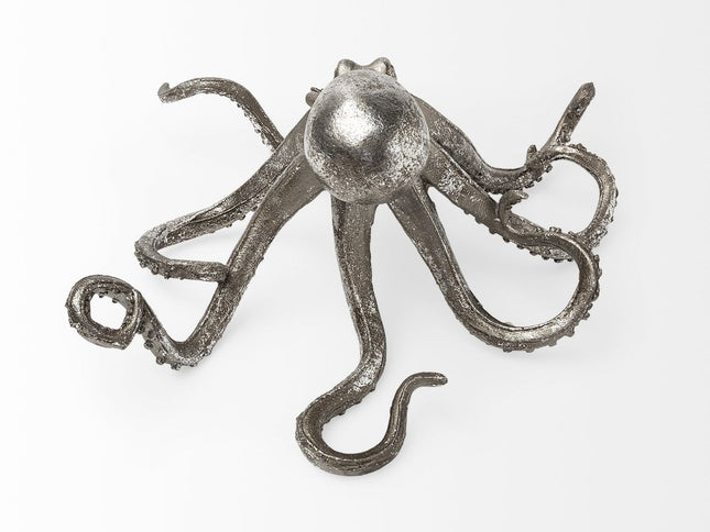 Petite Silver Resin Octopus Sculpture