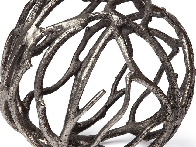 Silver Metal Tree Branch Sculpture