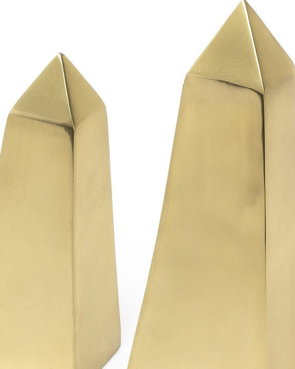 Set of Two 11" Gold Metal Tabletop Sculpture