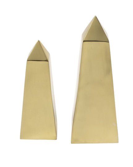 Set of Two 11" Gold Metal Tabletop Sculpture