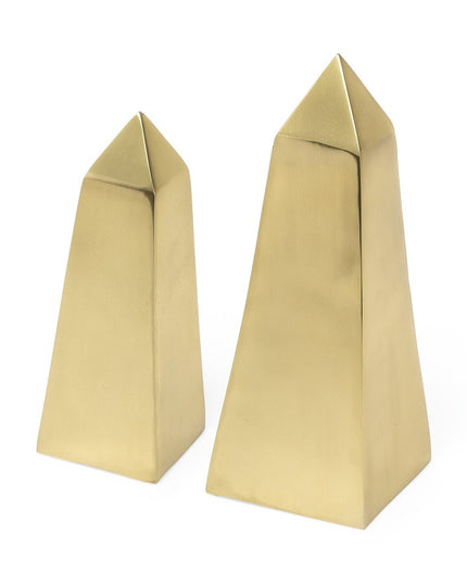 Set of Two 11" Gold Metal Tabletop Sculpture