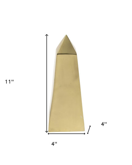 Set of Two 11" Gold Metal Tabletop Sculpture