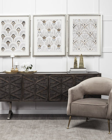 Set of Two 11" Gold Metal Tabletop Sculpture