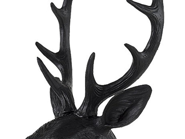 23" Black Polyresin Suited Deer Bust Tabletop Sculpture