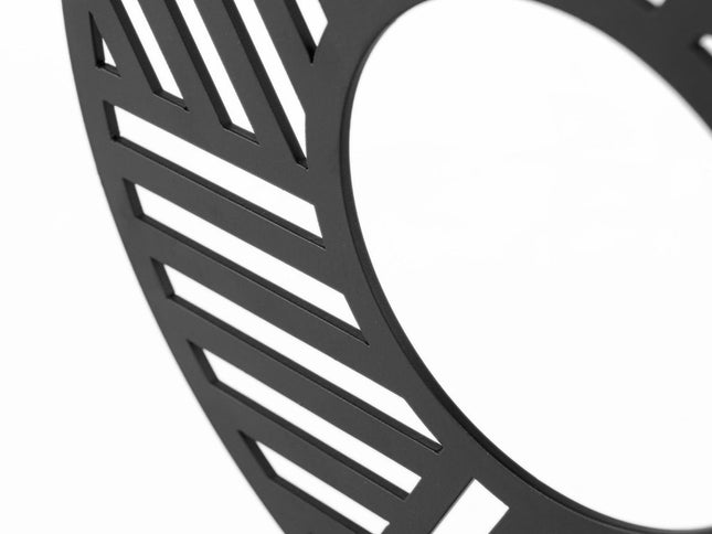 Black Metal Round Geometric Sculpture