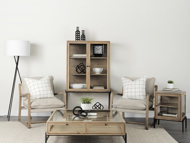 Two Ring Black Hammered Metal Sculpture