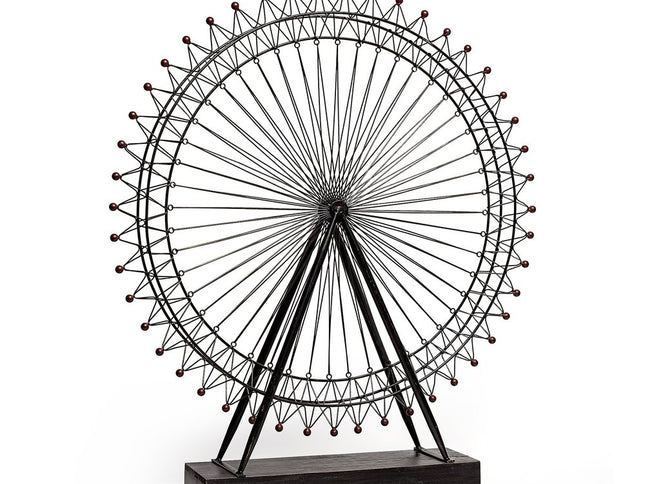 Metal And Wood London Eye Moveable Sculpture
