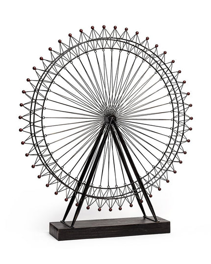 Metal And Wood London Eye Moveable Sculpture
