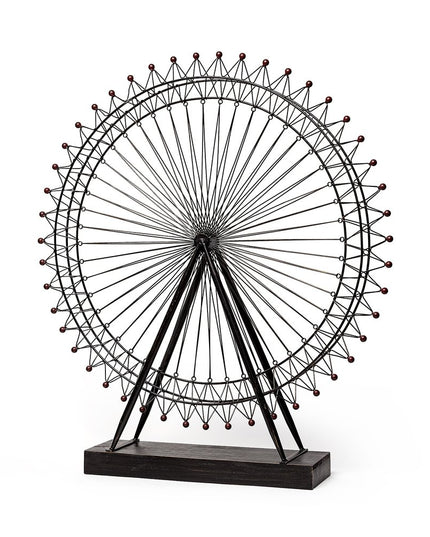 Metal And Wood London Eye Moveable Sculpture