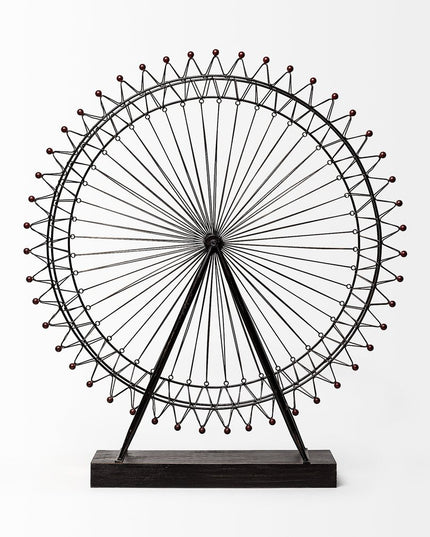 Metal And Wood London Eye Moveable Sculpture