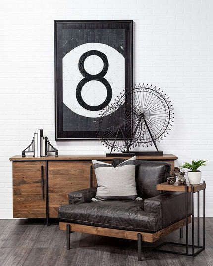 Metal And Wood London Eye Moveable Sculpture