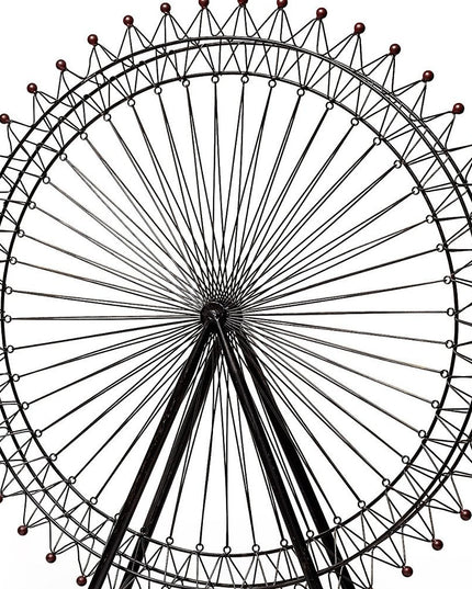 Metal And Wood London Eye Moveable Sculpture