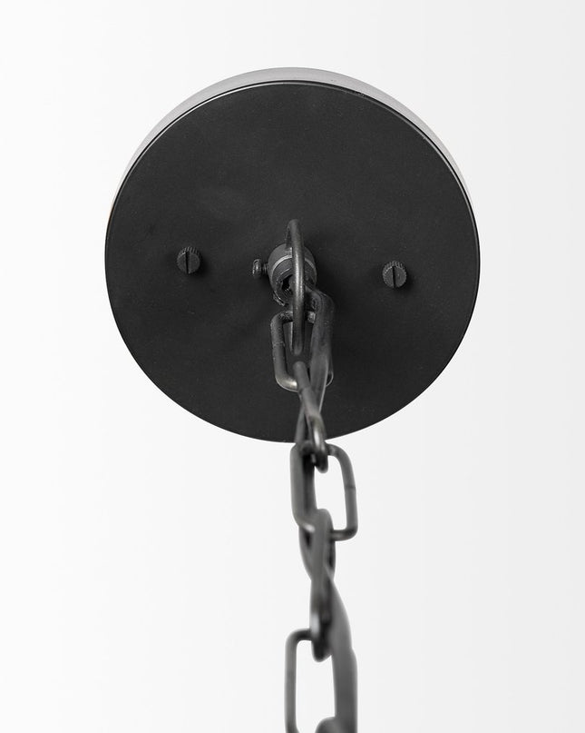 Black Lantern Metal Dimmable Ceiling Light With Black Shades