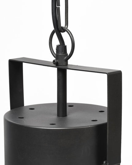 Black Lantern Metal Dimmable Ceiling Light With Black Shades