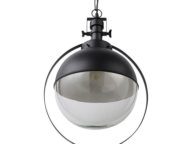 Black Metal Sphere Pendant Hanging Light