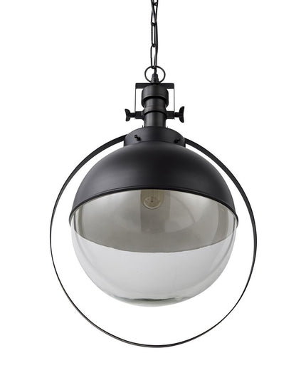 Black Metal Sphere Pendant Hanging Light