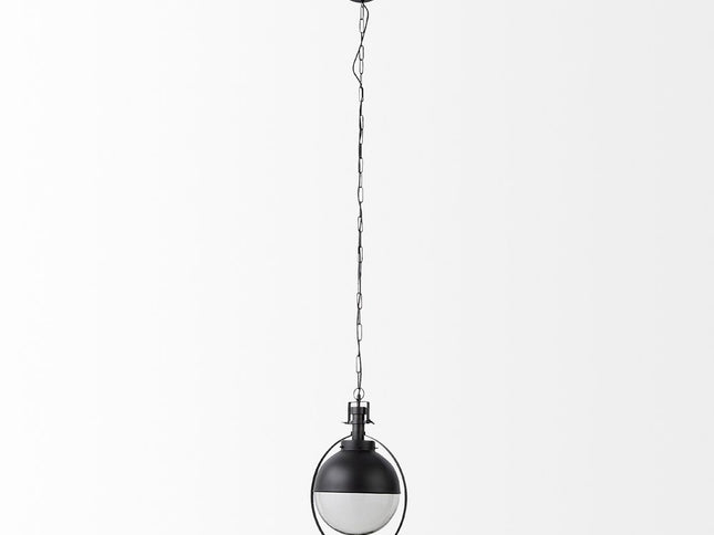 Black Metal Sphere Pendant Hanging Light