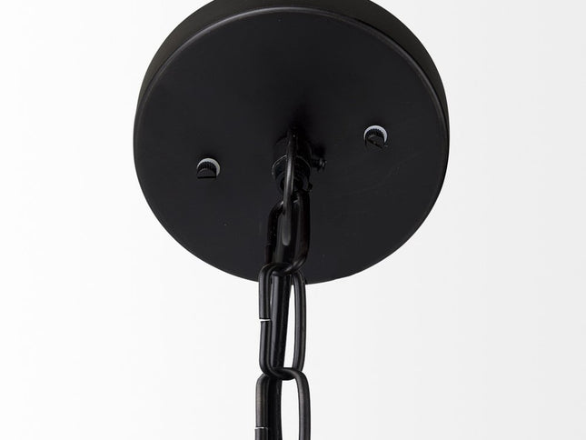 Black Metal Sphere Pendant Hanging Light