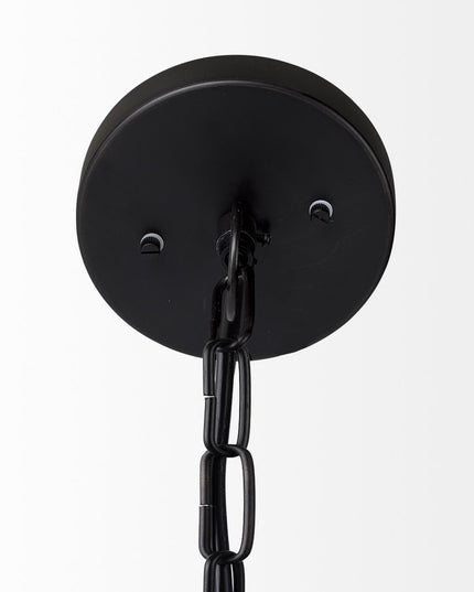 Black Metal Sphere Pendant Hanging Light