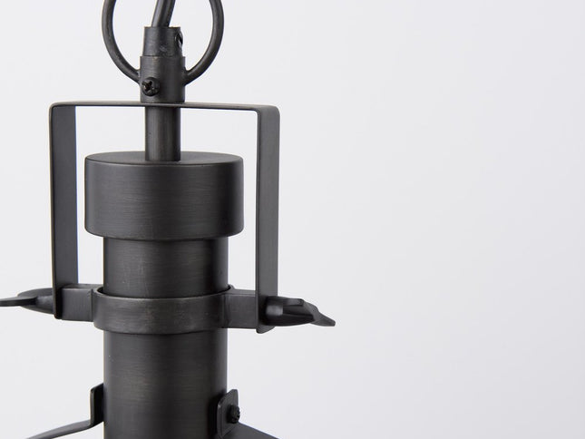 Black Metal Sphere Pendant Hanging Light