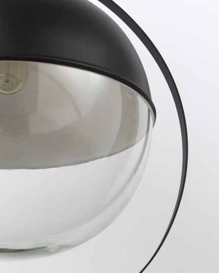 Black Metal Sphere Pendant Hanging Light