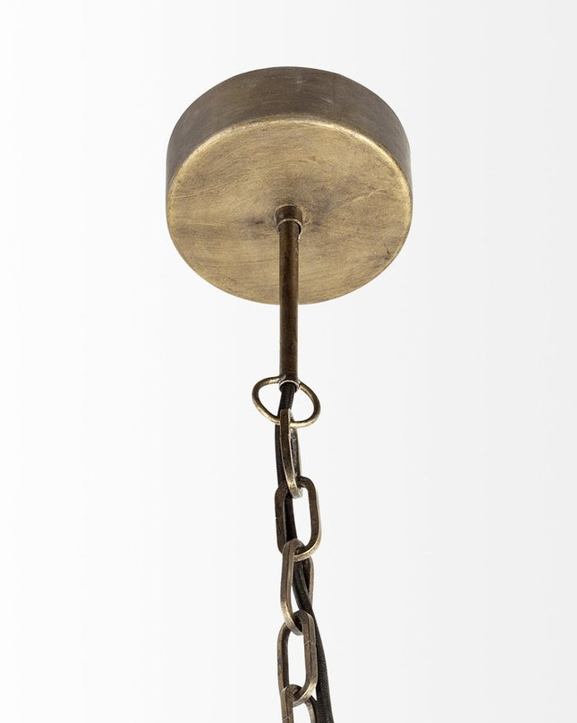 Black Metal Geometric Globe Hanging Light