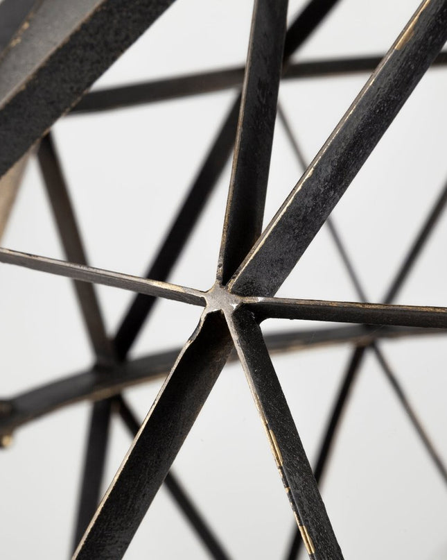 Black Metal Geometric Globe Hanging Light