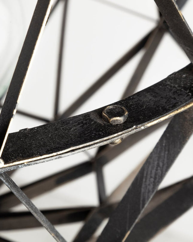 Black Metal Geometric Globe Hanging Light