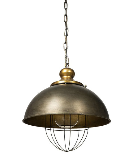 Rustic Gold Ton Metal Dome Hanging Light
