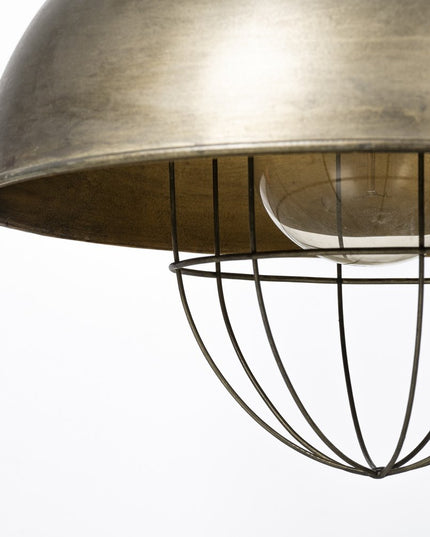 Rustic Gold Ton Metal Dome Hanging Light