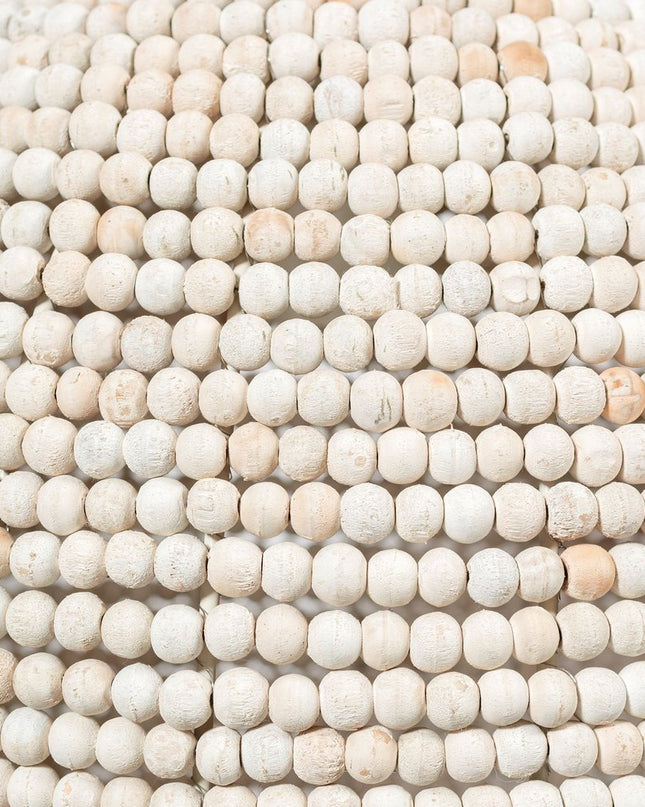 Whitewash Beaded Ball Hanging Light