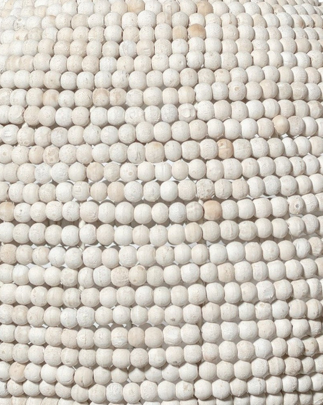 Whitewash Beaded Ball Hanging Light