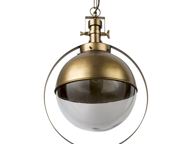 Gold Metal Sphere Pendant Hanging Light