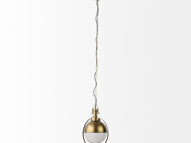 Gold Metal Sphere Pendant Hanging Light