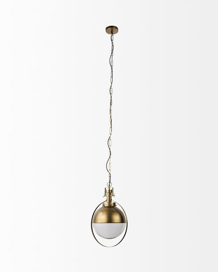 Gold Metal Sphere Pendant Hanging Light