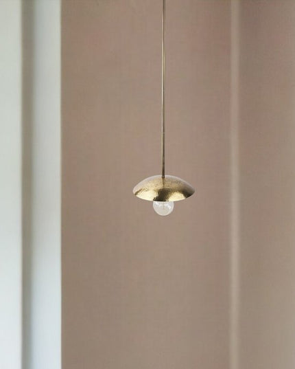 Hammered Gold Metal Hanging Pendant Light