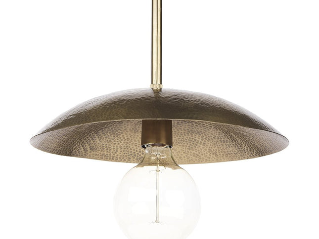 Hammered Gold Metal Hanging Pendant Light
