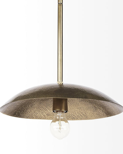 Hammered Gold Metal Hanging Pendant Light