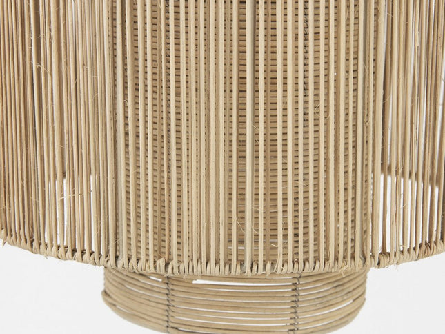 Natural Cane Cylindrical Hanging Pendant Light