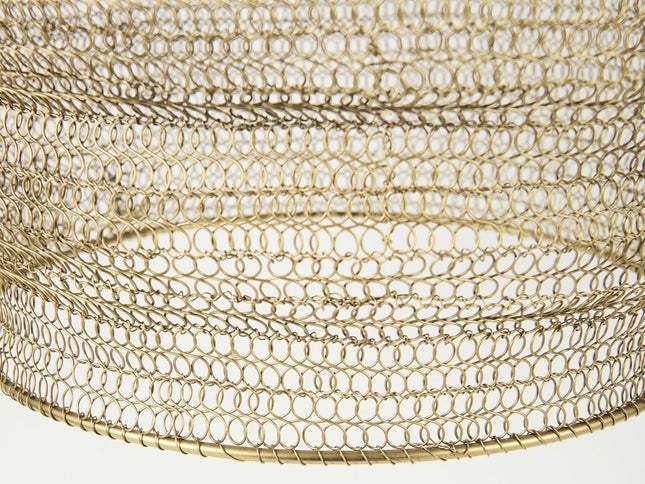 Gold Metal Wire Mesh Hanging Pendant Light