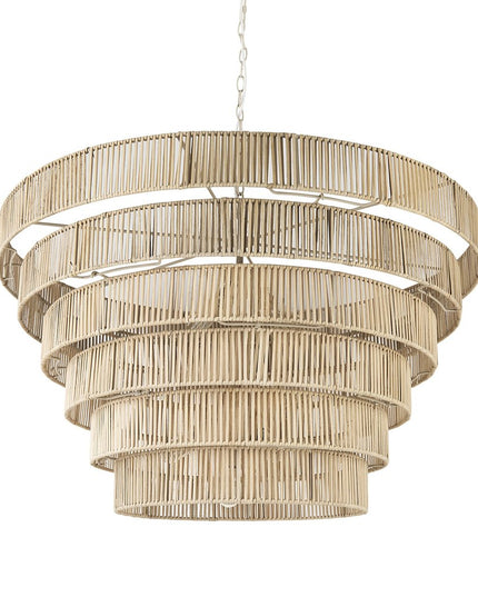 Light Brown Six Tier Hanging Chandelier