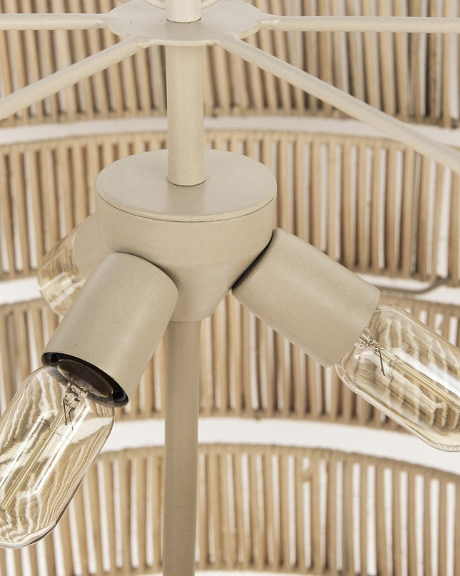 Light Brown Six Tier Hanging Chandelier