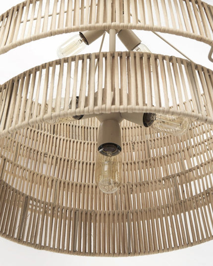 Light Brown Six Tier Hanging Chandelier