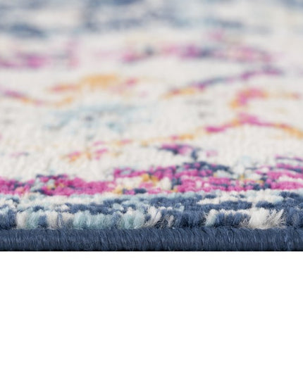 9' X 13' Navy Traditional Decorative Area Rug