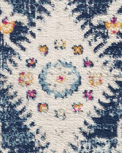 9' X 13' Navy Traditional Decorative Area Rug