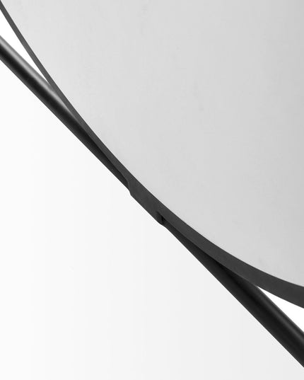 36" White and Black Genuine Marble and Metal Square Frame Coffee Table