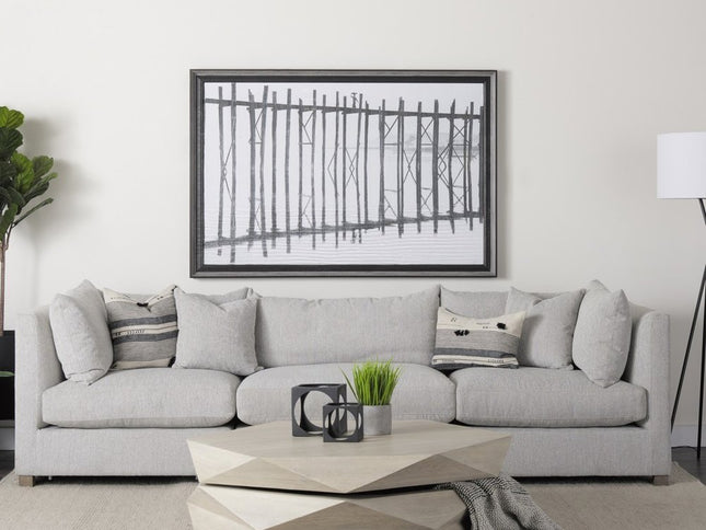 48" Natural Solid Wood Hexagon Lift Top Solid Coffee Table