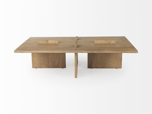 34" Natural Wood Coffee Table