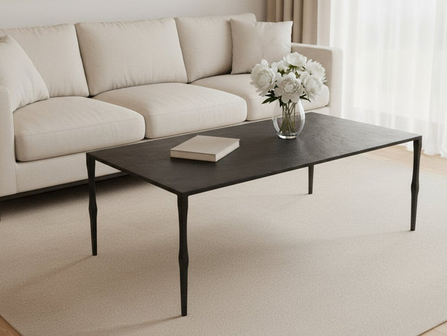 22" Black Iron Coffee Table